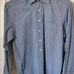 XMI Classic Blue pinstripe Dress Shirt sz 16